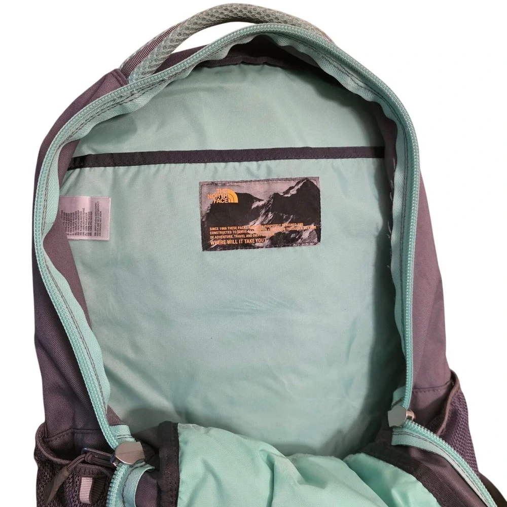The North Face Jester Backpack Gray Mint‎ Green School Travel Book Bag